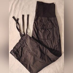 Calvin Klein Black Performance Quick Dry With Tie Cropped Sz M